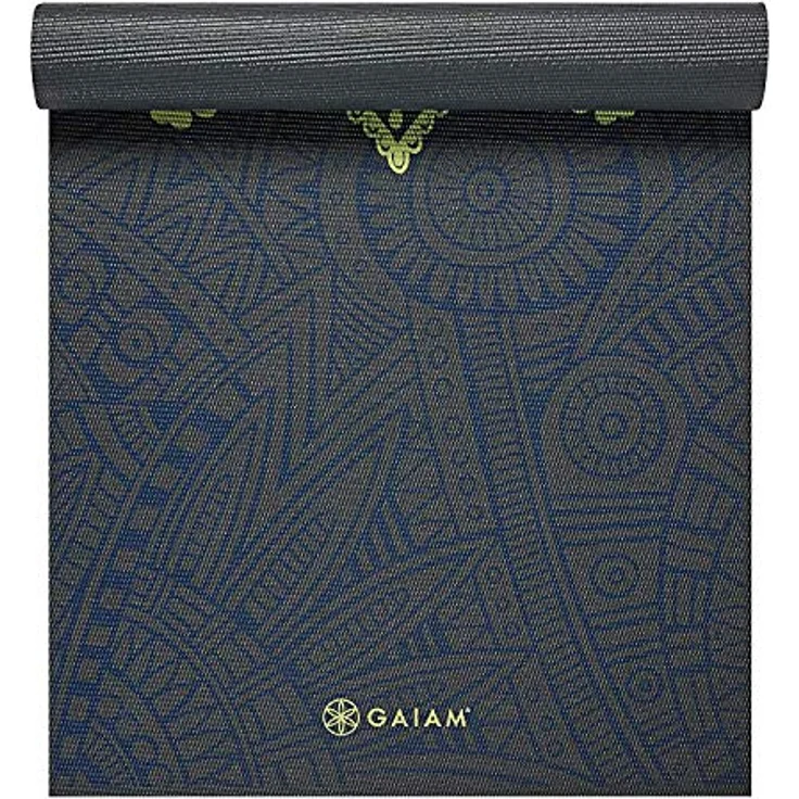 Gaiam Premium Yoga-Matte Sundial Layers, rutschfest und extra dick, 173 x 61 cm, PVC frei von Phthalaten mit gratis Workout-Download – Bild 2