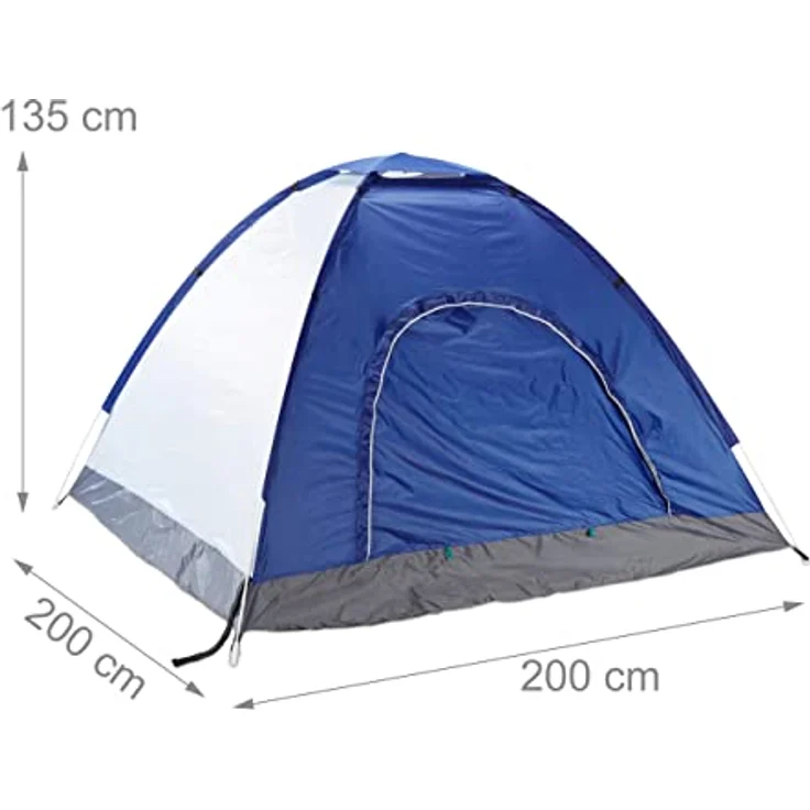 Relaxdays Pop Up Zelt Strand, Wurfzelt, 2-3 Personen, UV Schutz 50+, blau – Bild 4