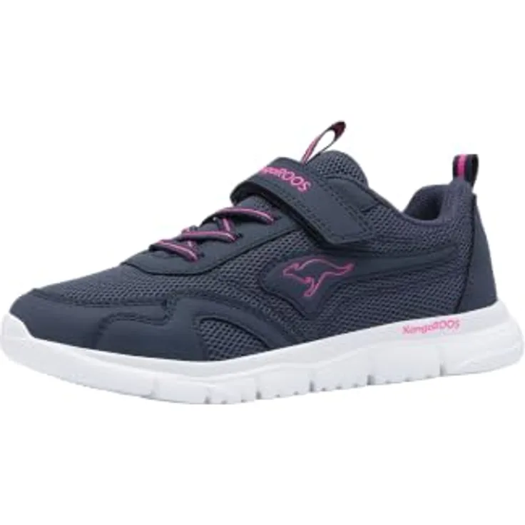 KangaRoos K-ETK Rooz EV, Kinder Laufschuhe mit Klettverschluss, Blau, Größe EUR 34, Mesh-Obermaterial, Gummi-Innensohle
