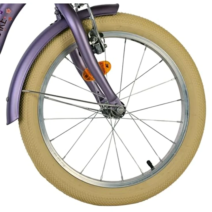 Volare Kinderfahrrad Blossom, 18 Zoll für Mädchen, lila, mit geschlossenen Kettenschutz, höhenverstellbarem Sattel und Lenker, Hand- und Rücktrittbremse – Bild 5