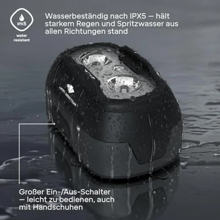 Silva Seek 450, Wiederaufladbare LED Stirnlampe mit 450 Lumen, 3 Helligkeitsstufen, Weiß & Rotlicht, Wasserfest, 70 g, für Outdoor & Laufen – Bild 3
