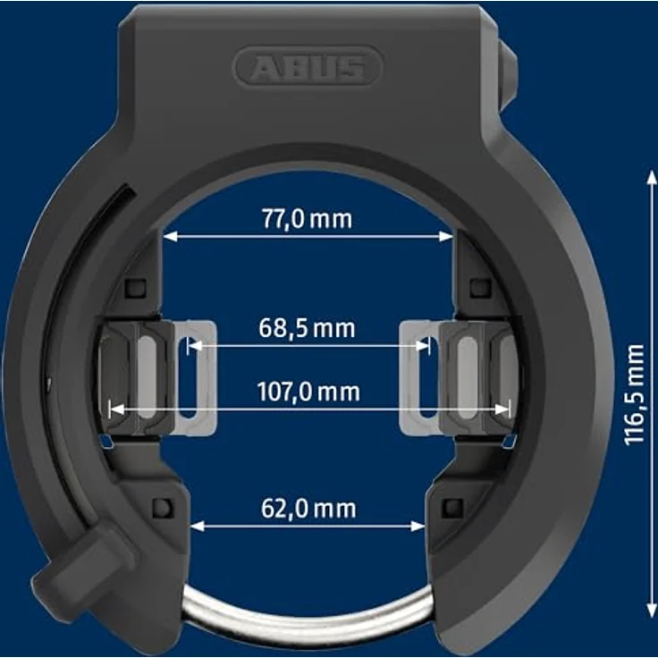 Abus Granit XPlus 6950M NR, robustes Veloschloss mit 8.5 mm Verriegelungsbügel aus gehärtetem Stahl, Schwarz – Bild 6