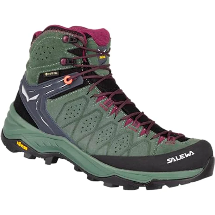 Salewa Alp Trainer 2 Mid GTX, Damen Wanderschuhe mit GORE-TEX, grün, Größe 39 – Bild 1