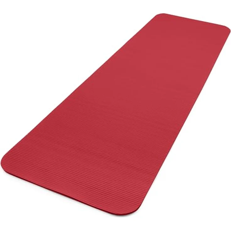 adidas Performance Fitnessmatte, 10mm, rot, rutschfest mit geriffelter Unterseite für optimale Stabilität – Bild 4