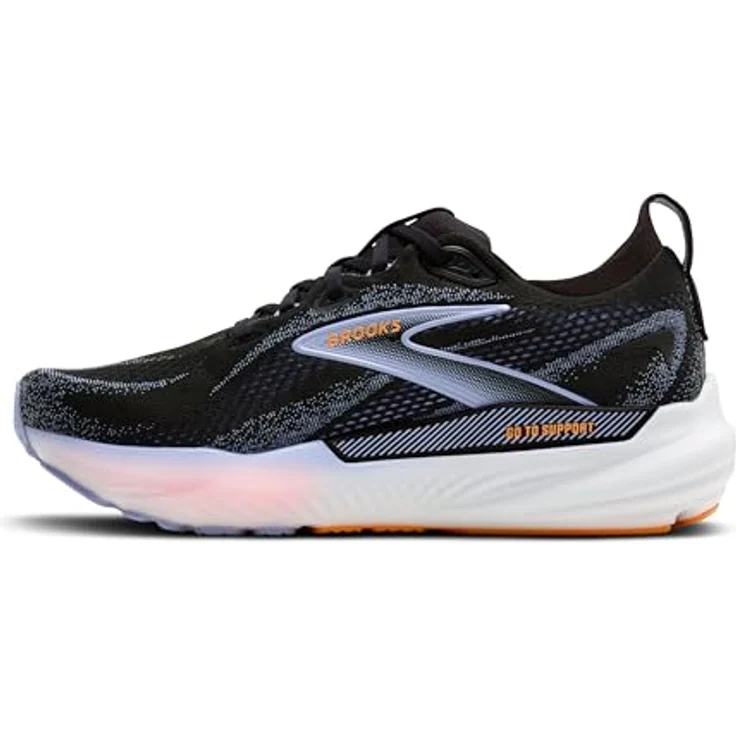 Brooks Glycerin GTS 22, Laufschuh mit Stickstoff-injizierter DNA Tuned Dämpfung, schwarz/blau/orange, Größe 9 – Bild 3