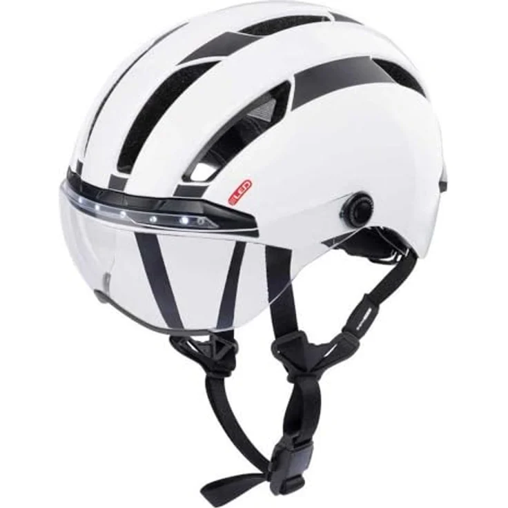 CONTEC Helm "Como", E-Bike Helm mit LED-Front- und Rücklicht, Blinkerfunktion, Größe M/L (58-61 cm) – Bild 1