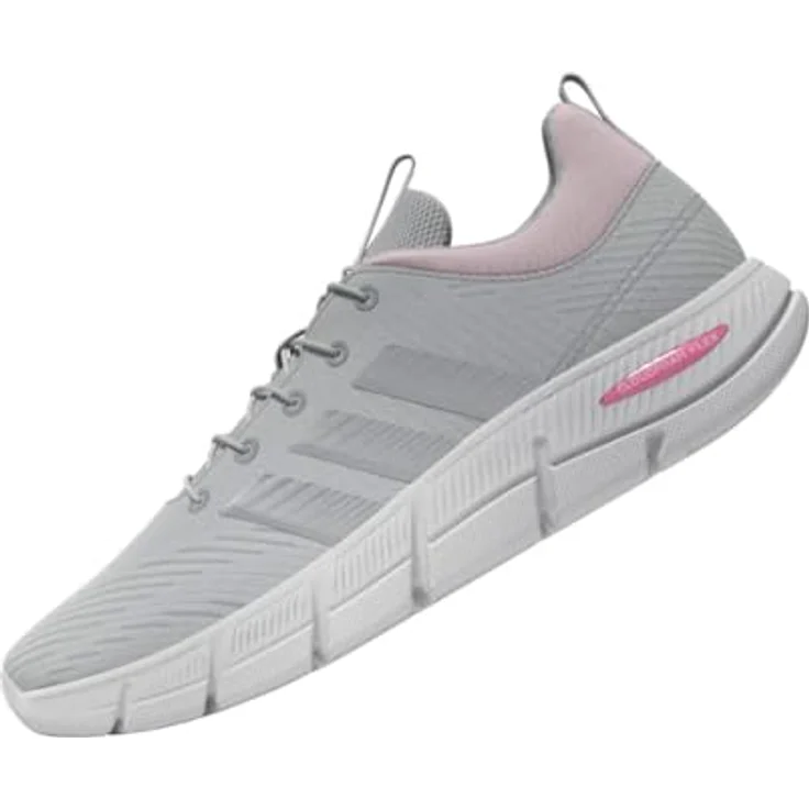 Adidas Cloudfoam Flex, Laufschuhe mit elastischen Schnürsenkeln, grau Light Solid Grey/Matte Silver/Clear Pink – Bild 9