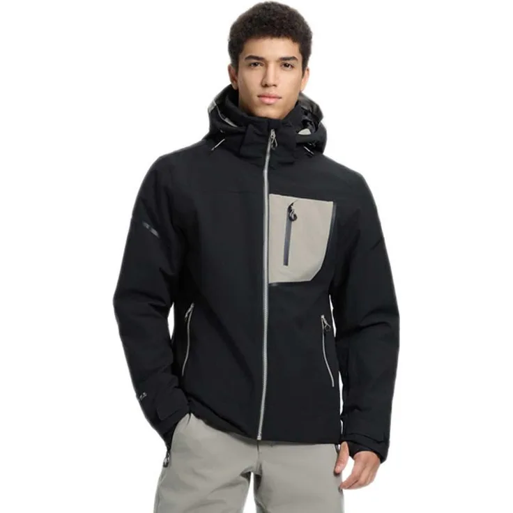 Icepeak Frisco I Jacke, wasserdicht und atmungsaktiv mit 15.000 mm Wassersäule, Schwarz 58 für Herren