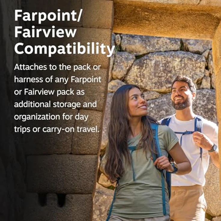 Osprey Farpoint Fairview Travel Daypack, leichter und strapazierfähiger Wanderrucksack in Graphitlila mit modularer Befestigung für Farpoint/Fairview Kollektion – Bild 4