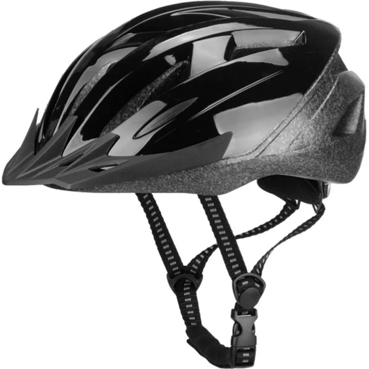 Ty-Trade 8224, Fahrradhelm für Damen, Herren und Jugendliche, einstellbarer Kopfumfang 58-61 cm, schwarz, mit Sonnenblende und optimaler Belüftung
