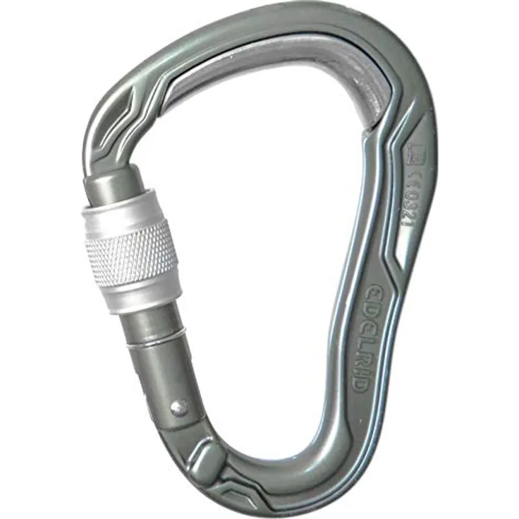 EDELRID HMS Bulletproof Screw, Karabiner mit Keylock-Verschluss und H-Profil-Konstruktion, Schraub-Variante