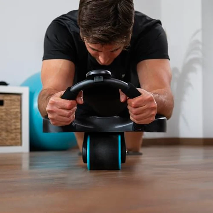 Cecotec Drumfit AB Fit Pro, Bauchtrainer mit automatischem Rückprall und Ellenbogenstütze, rutschfeste und gepolsterte Matte, max. Benutzergewicht 100 kg, kompakt und leicht – Bild 5