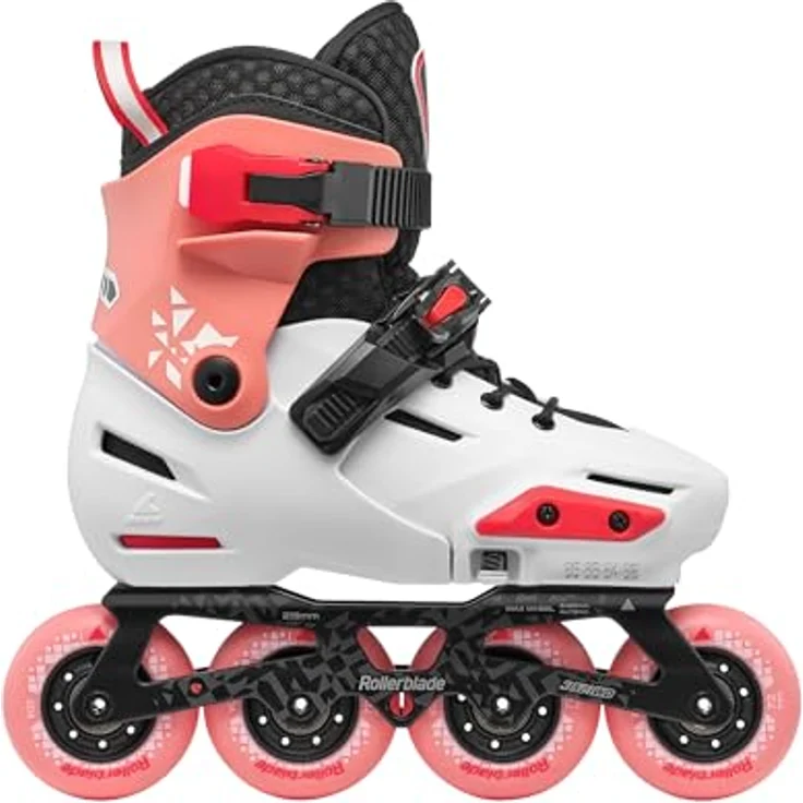 Rollerblade APEX, Inline-Skates für Jungen, urbaner Freestyle, verstellbar 29-32, Platin/Koralle, mit Shock-Absorber und vielseitiger Schienen-Konstruktion – Bild 3