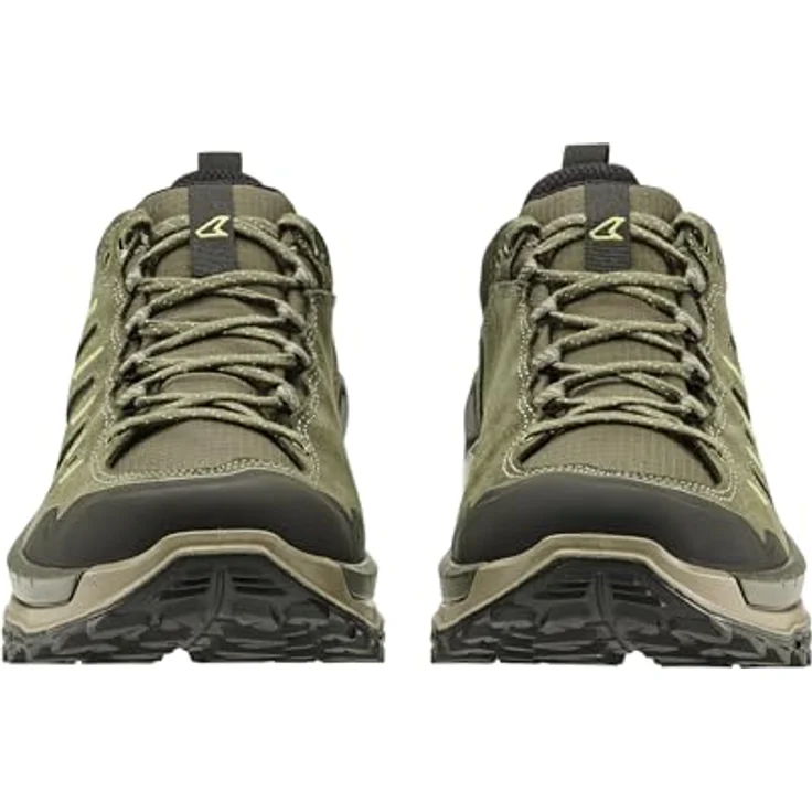 Lowa Innovo Low GTX, wasserdichter Wanderschuh aus Veloursleder/Textil, All-Terrain, oliv/bernsteingrün – Bild 3