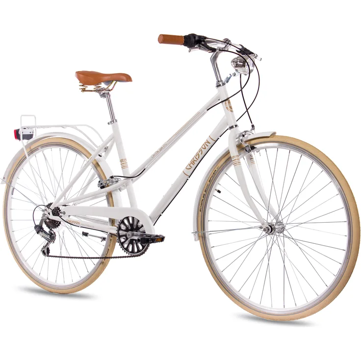 Chrison 28 Zoll Citybike OLD CITY 6G SHIMANO Tourney weiß matt