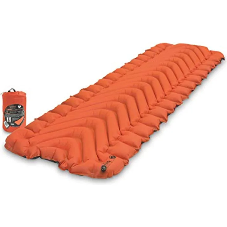 Klymit Isomatte Static V Camo, Isolierte selbstaufblasende Matratze mit verstärkter Isolation, Rot