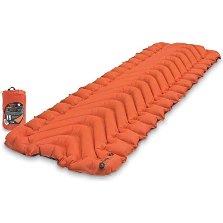 Klymit Isomatte Static V Camo, Isolierte selbstaufblasende Matratze mit verstärkter Isolation, Rot – Bild 1