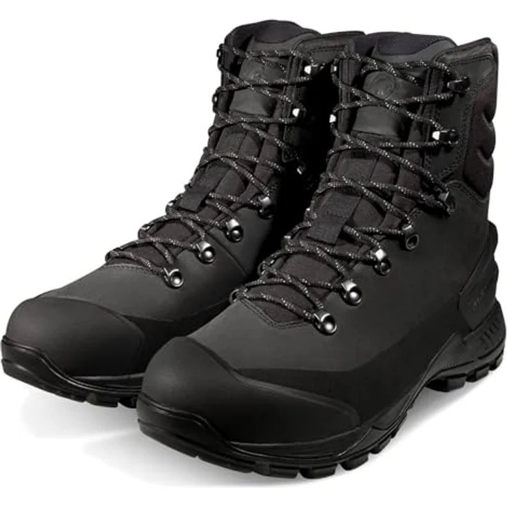 Mammut Blackfin Leather High GTX Men, hoher Bergschuh mit Vibram ICETREK-Aussensohle und wasserdichter GORE-TEX-Membran, schwarz, Größe 12 UK / 47 1/3 – Bild 5