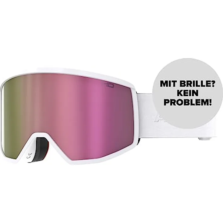 ATOMIC FOUR HD Skibrille - All Black - Hochwertig verspiegelte Snowboardbrille mit Live Fit Rahmen und großem Sichtfeld