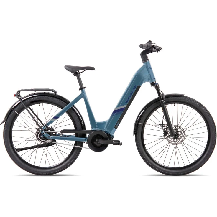 Zündapp E-Bike City X800, 27,5 Zoll E-Citybike mit 7-Gang Nabenschaltung, 550 Wh Akku, pastellblau