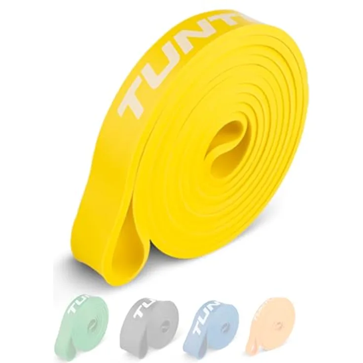 Tunturi Power Band Gelb, Leicht mit 5-20 kg Widerstand, Widerstandsband für Krafttraining, 104 cm Länge