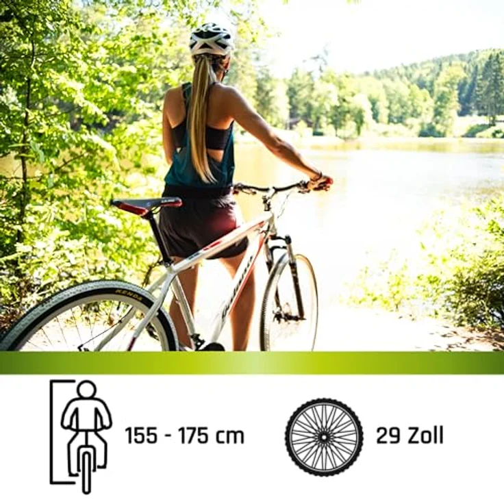 Galano Toxic Mountainbike 29 Zoll, Hardtail MTB mit 21 Gang Kettenschaltung, schwarz/beige, 48 cm Rahmenhöhe – Bild 3