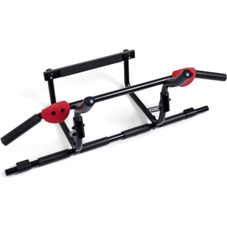 HAMMER Klimmzugstange Multigriff, 5 Griffmöglichkeiten, integrierte Bouldergriffe, anpassbarer Neigungswinkel, belastbar bis 150 kg, einfaches Einhängen – Bild 1