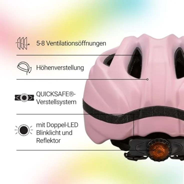 KED Kids Youth Meggy III Trend Fahrradhelm, Flamingo Pink, S (46-51cm) - Made in Germany, MAX Shell-Technologie, Verstellbares System, Insektenschutznetz – Bild 4