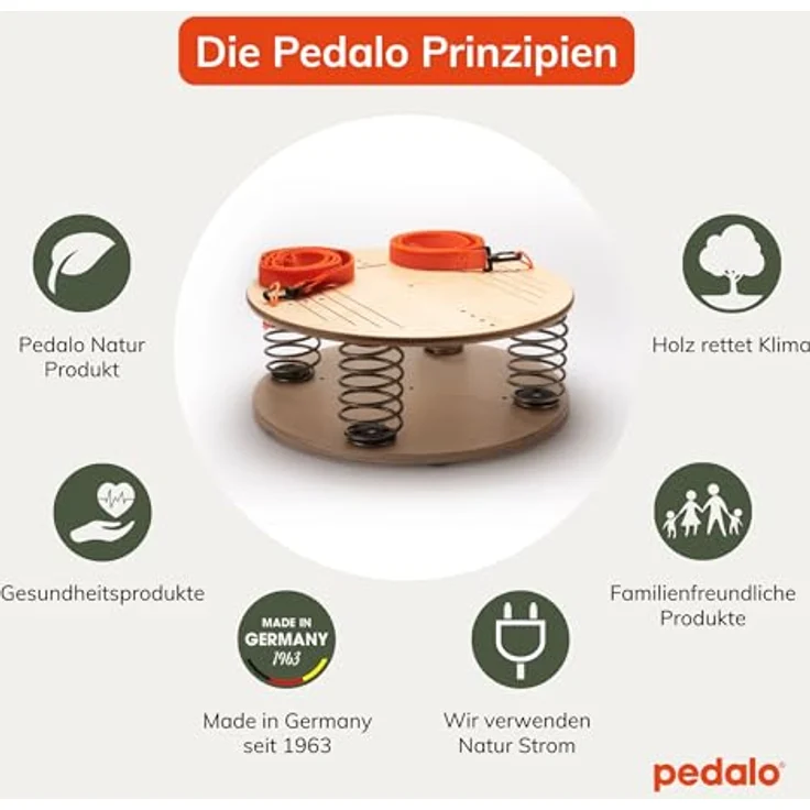 Pedalo Vestimed® 50, Balance Trainer aus wasserfest verleimtem Birke Multiplex Holz, max. Benutzergewicht 120 kg, inkl. 2 Widerstandsbänder und Übungsanleitung – Bild 5