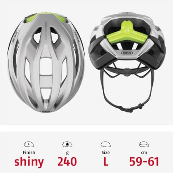 Abus Storm Chaser Gleam Silver 59 - 61 cm – Bild 4
