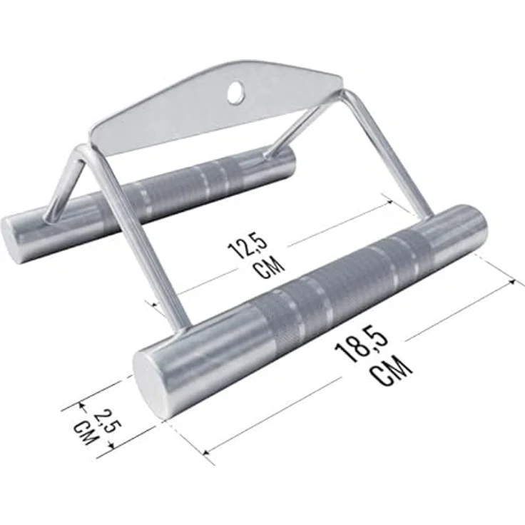 GORILLA SPORTS® Rudergriff Trizepsseil Set - mit/ohne Drehgelenk, Einzeln/Set, bis 200 kg Belastbar, gerändelt, aus Chrom - Parallelgriff, Kabelzuggriff, Seilzug Griff, Latzuggriff - Preisvergleich – Bild 5