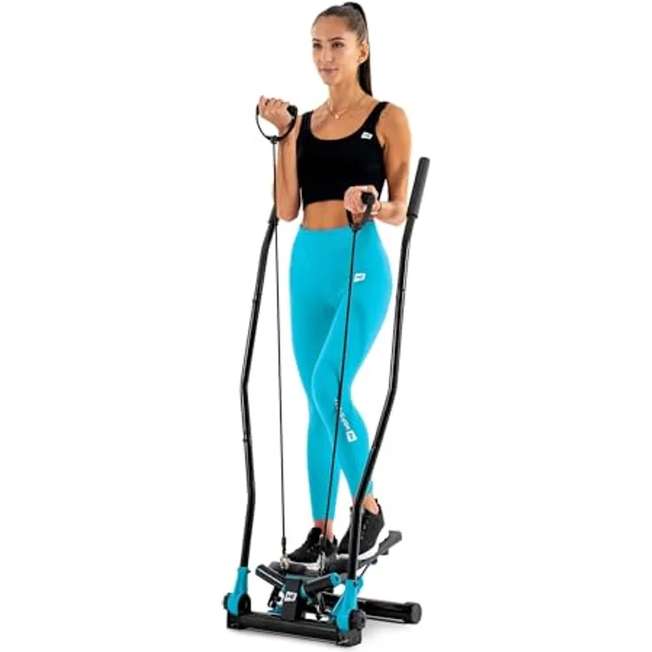 Hop-Sport Stepper HS-045S Slim, Swing Stepper mit LCD-Bildschirm, Stepper für Zuhause mit seitlichen Haltegriffen - platzsparend und stabil