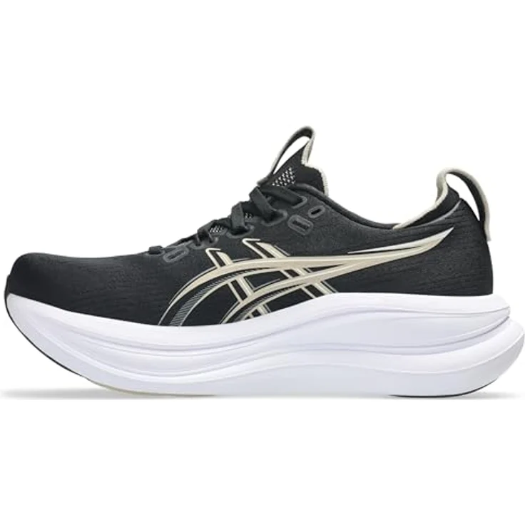 Asics Gel Nimbus 28, Laufschuhe für neutrale Pronation, BLACK/FEATHER GREY, Größe 42,5, atmungsaktiv mit FF BLAST+ und GEL Dämpfung – Bild 6