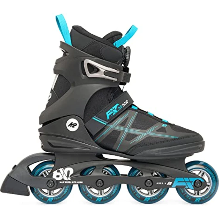 K2 Inlineskates K2 F.I.T. 80 Boa Herren Inline Skates Inliner black blue mit Boa® Verschlusssystem und Tec Composite Rahmen – Bild 2