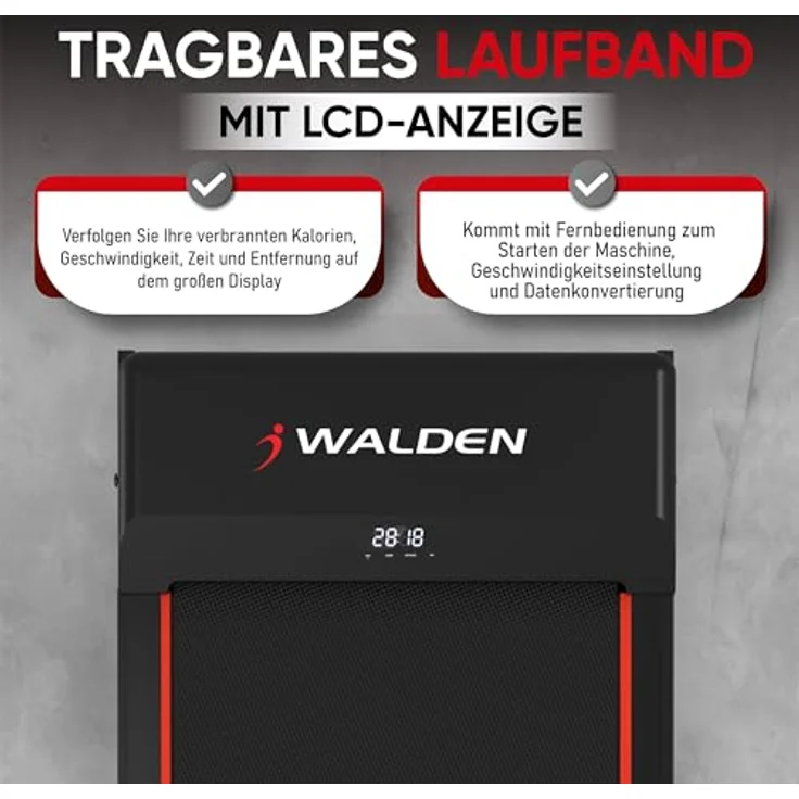 Laufband Walking Pad Gewicht 100 kg 0.75 PS 1-6km/h Ultraflach Walking Pad Unter dem Schreibtisch – Bild 3