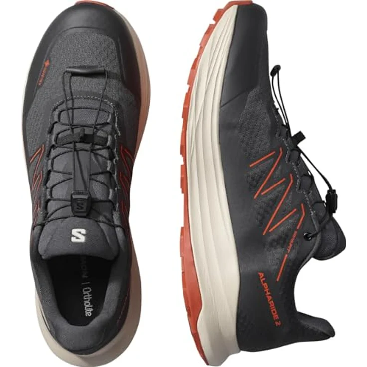Salomon Alpharide 2 GTX, Laufschuhe für Normalpronierer mit GORE-TEX Membran, Quicklace™-Schnellschnürsystem und Contagrip®-Außensohle, grau – Bild 4