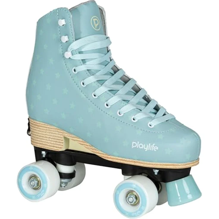 Powerslide Playlife Blue Sky, größenverstellbare Rollschuhe für Mädchen, Polyurethan-Rollen (54 mm), Blau – Bild 1