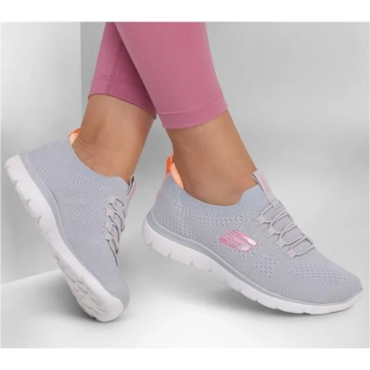 Skechers Sport Womens SUMMITS Sneakers, Laufschuhe für Damen mit Dämpfung und Komfort, grau – Bild 3