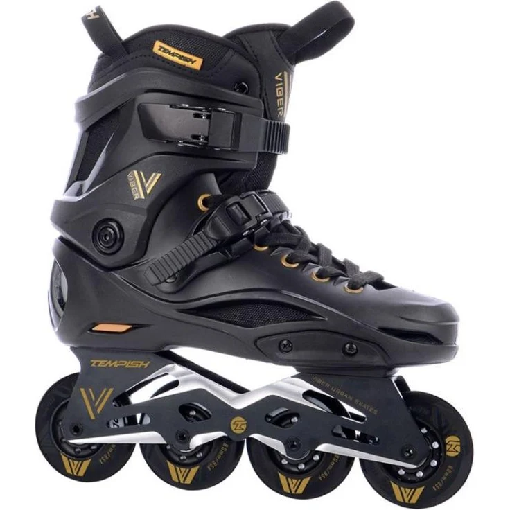 Tempish Viber L.E. 80 Freeskate, Inlineskates mit anatomischem Innenschuh und ABEC-9 Lagern, schwarz