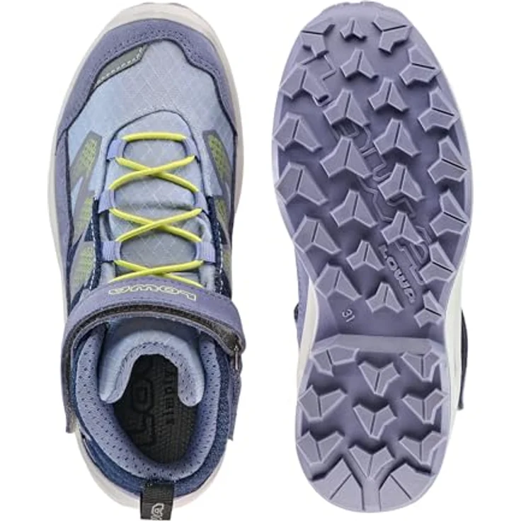 Lowa Maddox Pro Mid GTX Velcro, Kinder-Wanderschuhe aus Veloursleder und Textil mit wasserdichter Gore-Tex-Membran, grau – Bild 6