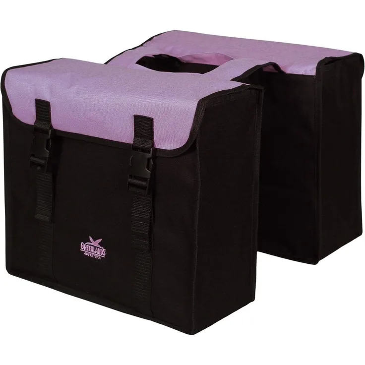 GREENLANDS BICYCLE BAGS Doppel Fahrradtasche, formstabil aus 600D Polyester, wasserdicht, mit Schnellverschluss, 37 x 33 x 14 cm