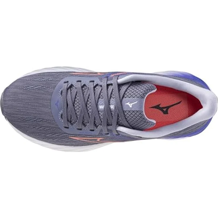 Mizuno Wave Inspire 21, Laufschuhe für Damen mit Anti-Pronation, stabil und atmungsaktiv, recycelte Materialien, Schwarz – Bild 3
