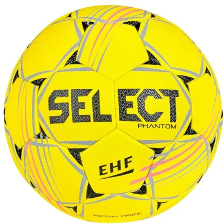Select Phantom DB v25, Trainingshandball mit optimaler Griffigkeit, abriebfest, gelb pink grau