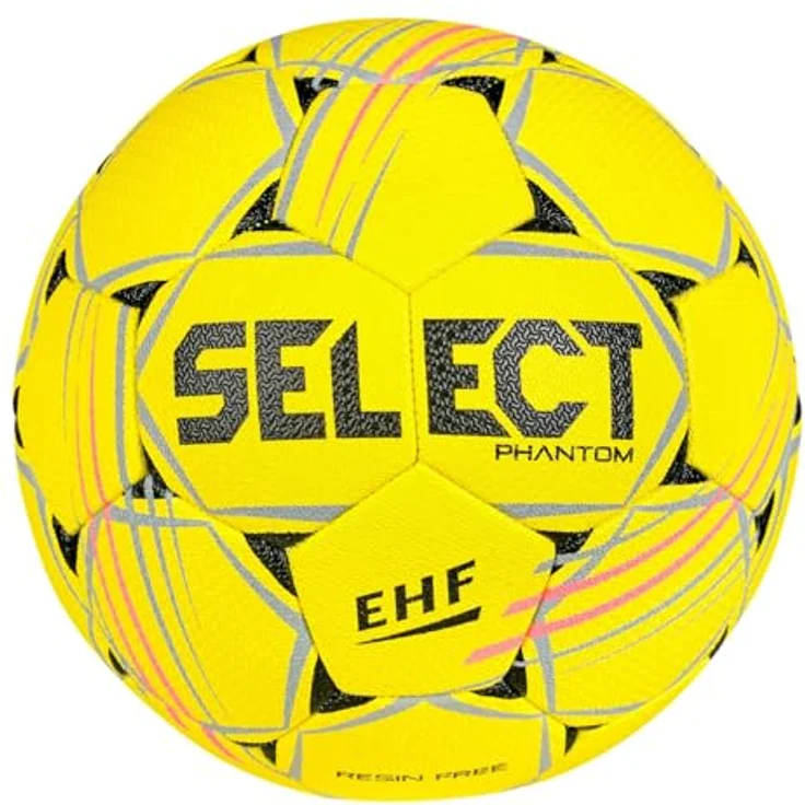 Select Phantom DB v25, Trainingshandball mit optimaler Griffigkeit, abriebfest, gelb pink grau – Bild 1