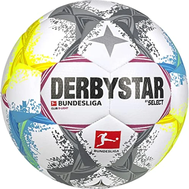 Derbystar Bundesliga Club S-Light v22, Jugend-Trainingsball Gr. 5, Dual Bonded, strapazierfähig, 290 g – Bild 1