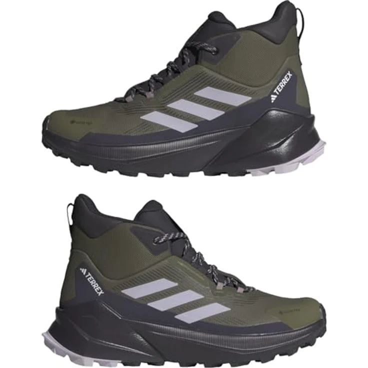 adidas Sportswear TERREX TRAILMAKER 2 MID GTX, Wasserdichter Wanderschuh mit GORE-TEX Membran und Continental Gummi, OLISTR/SILDAW/AURBLA – Bild 4
