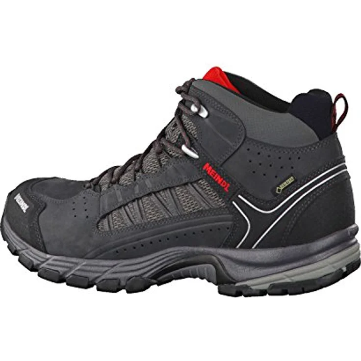 Meindl Journey Mid GTX, Wanderschuhe mit Comfort fit®-Leisten, anthrazit/rot, Größe 42.5 – Bild 3