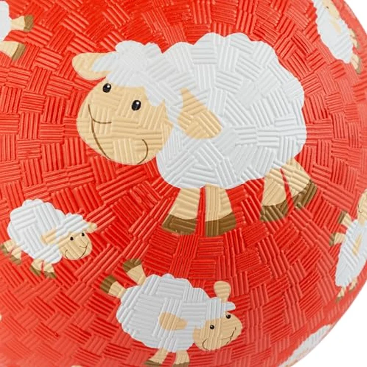 Sigikid Spielball Schaf, 17cm kindgerechter Spielball aus 100% Naturkautschuk, rot – Bild 2
