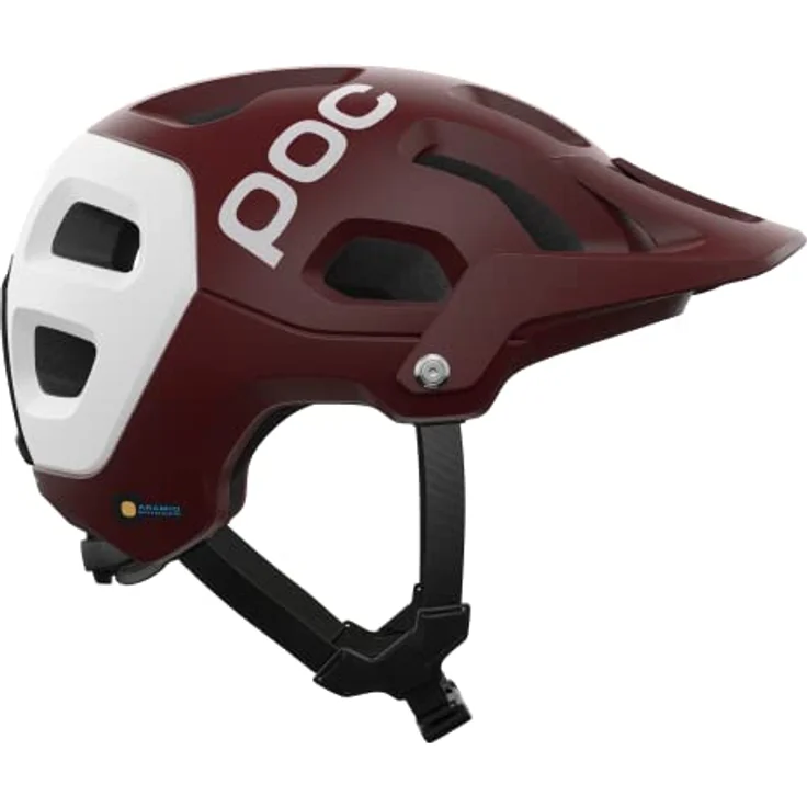 POC Tectal Race MIPS, Fahrradhelm in Garnet Red/Hydrogen White Matt, Größe 51-54 mit erweiterter Schale und optimierter Belüftung – Bild 3