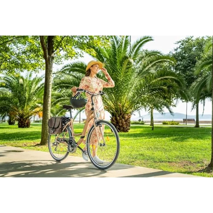 Licorne Bike Stella Plus Premium City Bike, 28 Zoll Aluminium Fahrrad mit 21 Gang-Schaltung, StVZO konform, Weiss – Bild 3